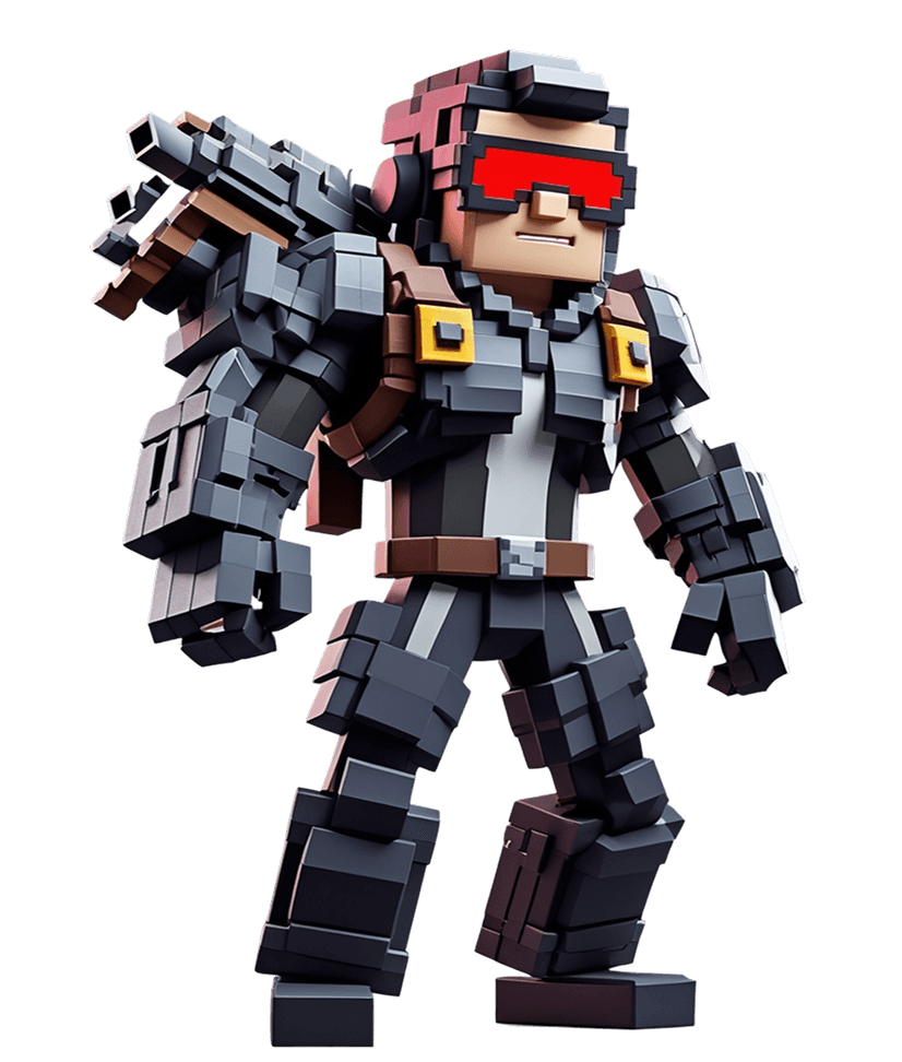 Character with gun
