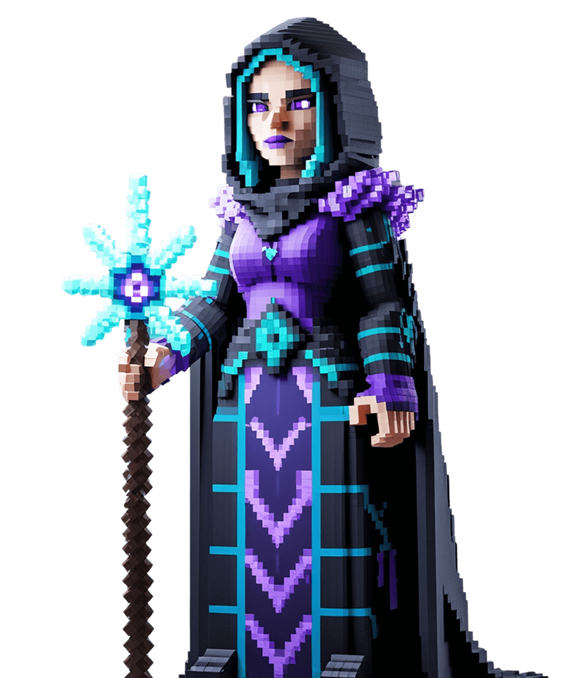 Magician with a staff