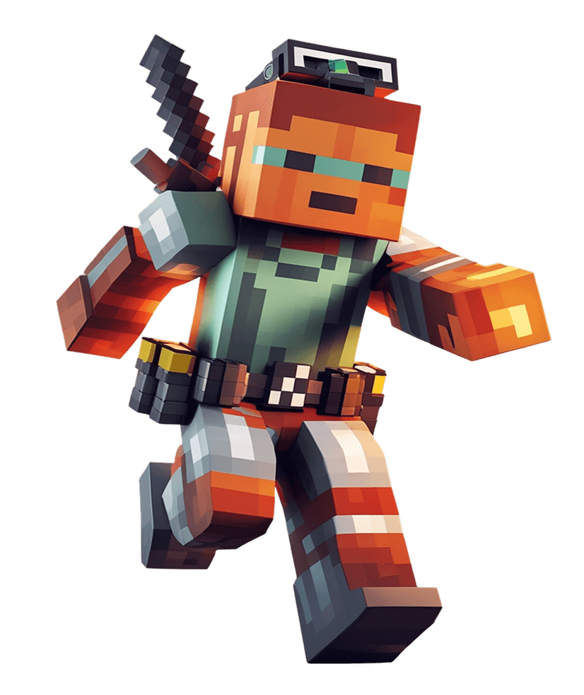 Running character with sword